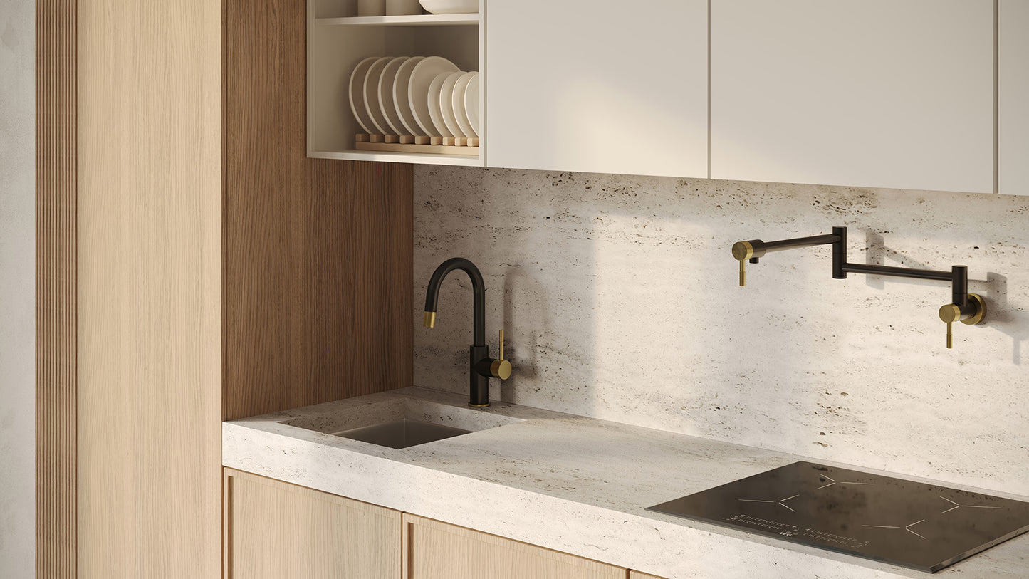 Aqua Brass Umix Pot Filler Kitchen Faucet