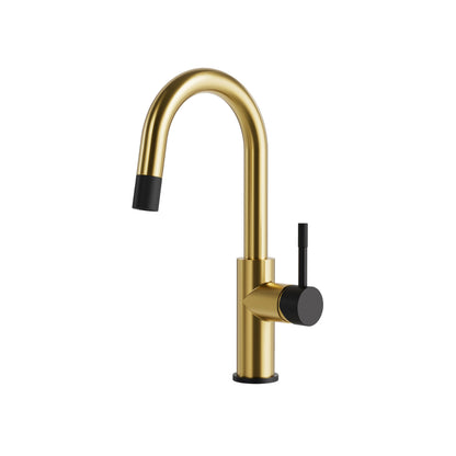 Aqua Brass Umix Bar pull-down Kitchen Faucet