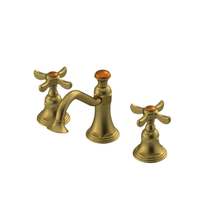 Rubinet Widespread Lav. Set. (less drain) Antique Brass Matt