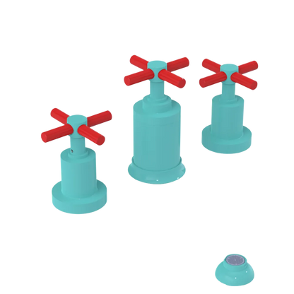 Rubinet Bidet Fitting with Spray, Diverter, and Vacuum Breaker (less drain) Aqua