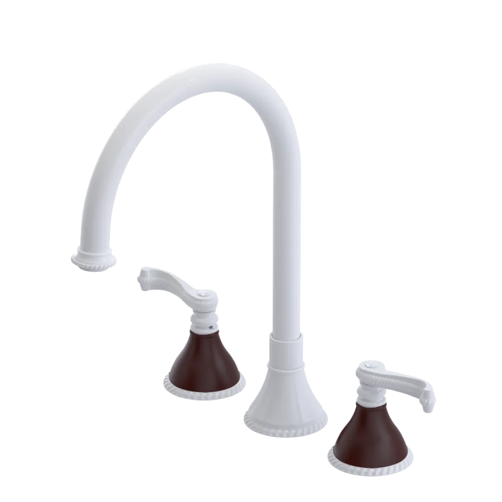 Rubinet Widespread Kitchen Set White