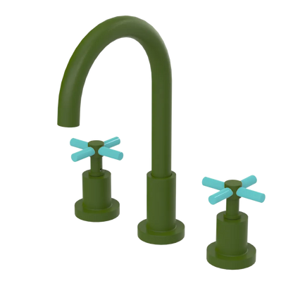 Rubinet Widespread Kitchen Set with LaSalle Spout Green Envy