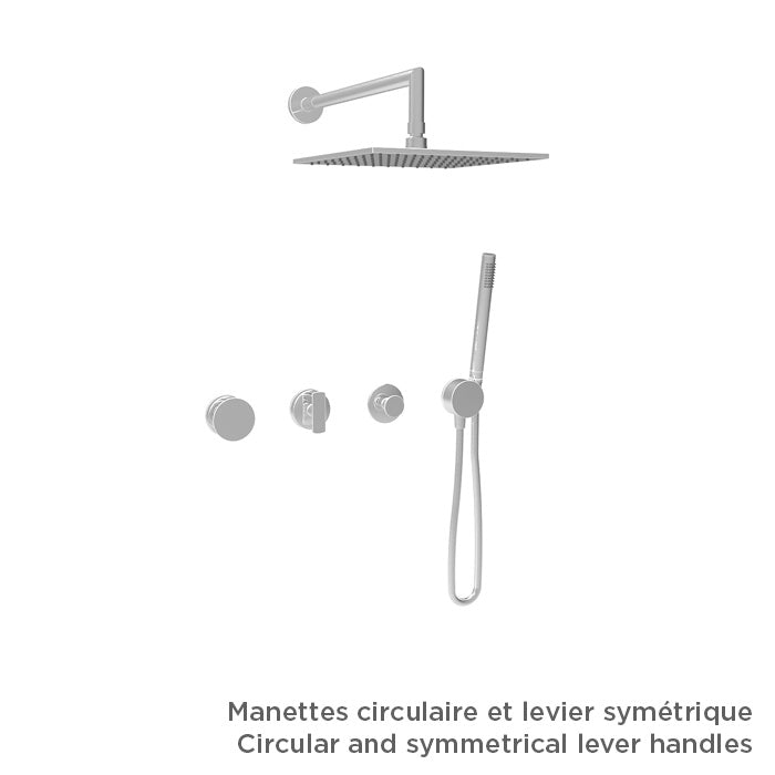 Baril Complete thermostatic shower kit without handle