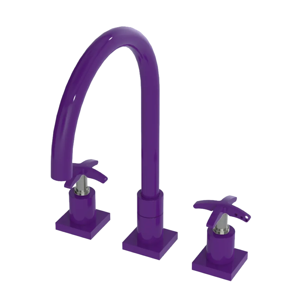 Rubinet Widespread Kitchen Set Purple Haze