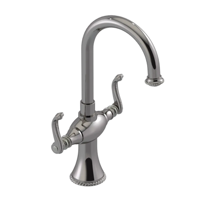 Rubinet Single Hole Dual Handle Lav. Set. (less drain) Polished Nickel