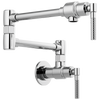 Litze Wall Mount Pot Filler with Knurled Handle Kit - Polished Chrome