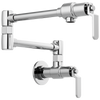 Litze Wall Mount Pot Filler with Industrial Handle Kit - Polished Chrome