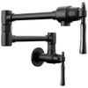 Tulham Wall Mount Pot Filler - Matte Black / Brilliance® Black Onyx