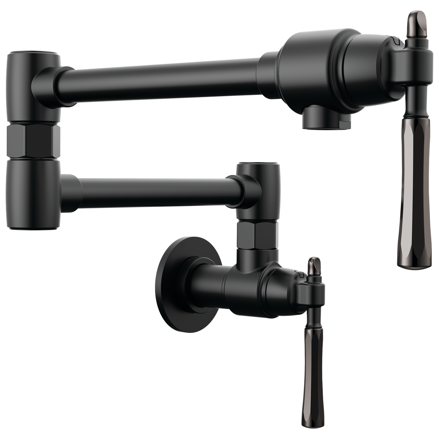 Tulham Wall Mount Pot Filler - Matte Black / Brilliance® Black Onyx