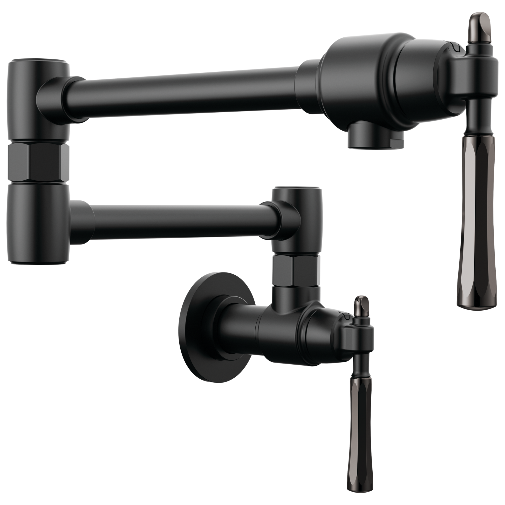 Tulham Wall Mount Pot Filler - Matte Black / Brilliance® Black Onyx