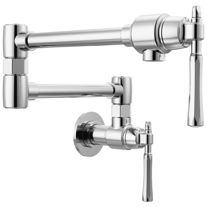 Tulham Wall Mount Pot Filler - Polished Chrome