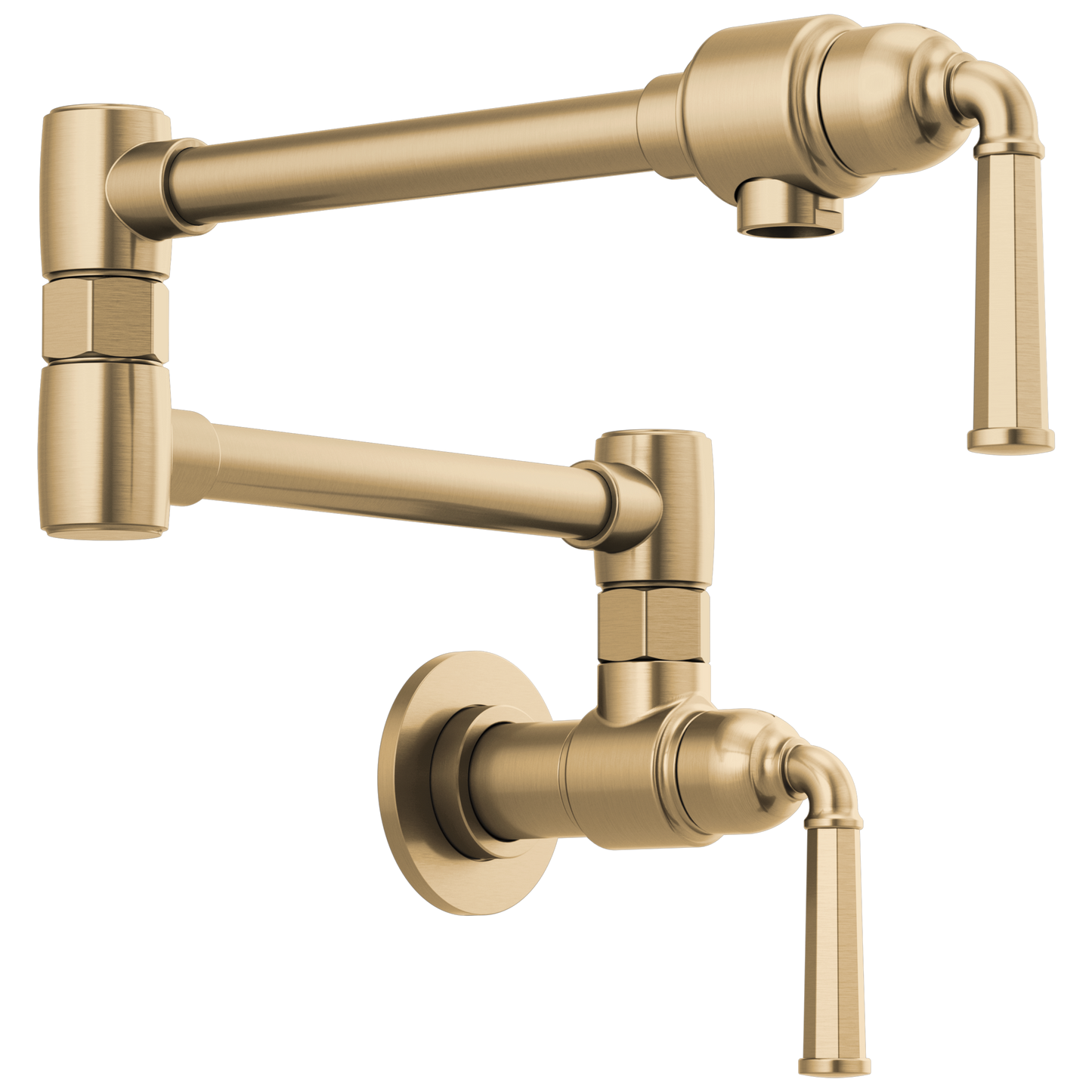 Rook Wall Mount Pot Filler - Brilliance® Luxe Gold®