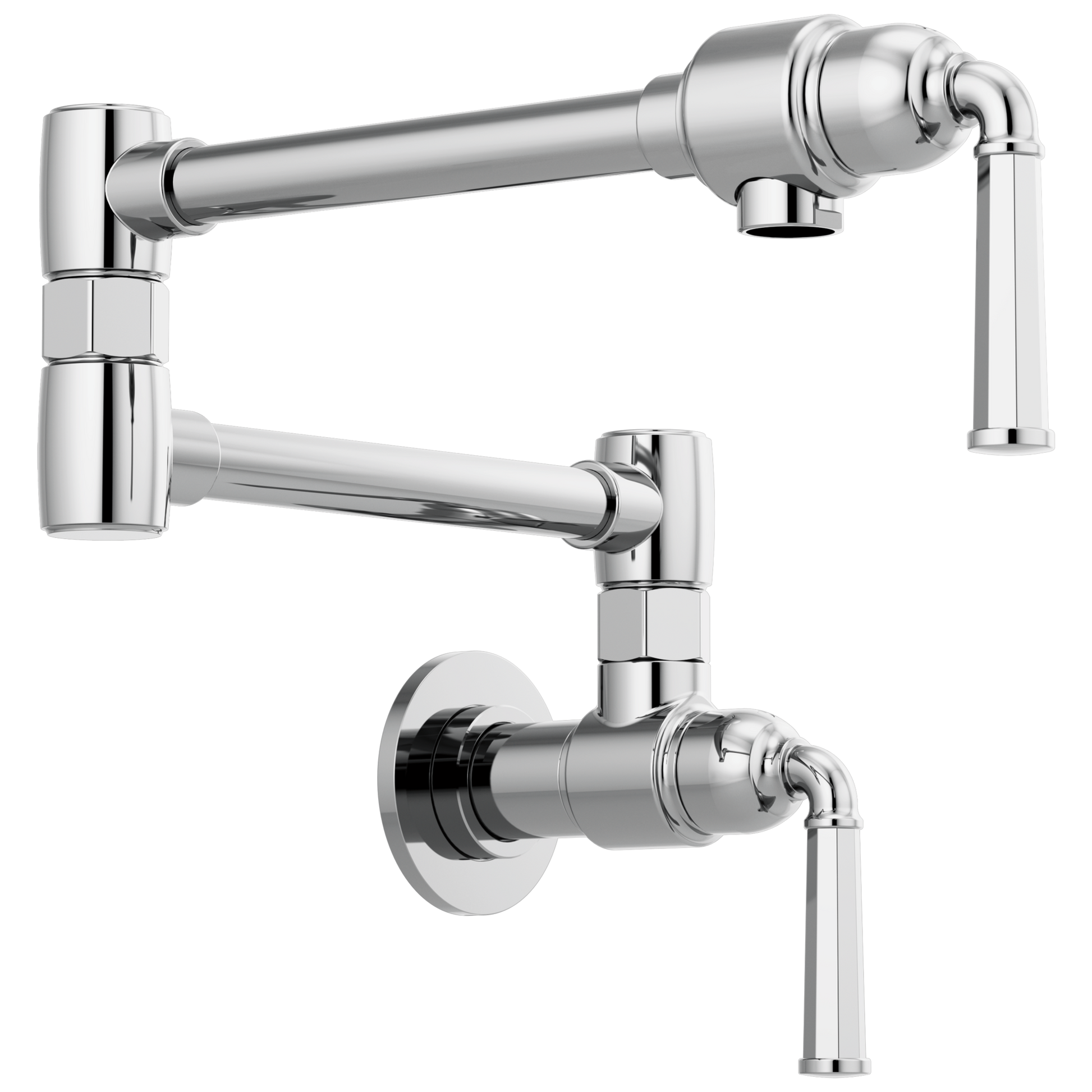Rook Wall Mount Pot Filler - Polished Chrome
