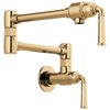 Rook Wall Mount Pot Filler - Brilliance® Polished Gold