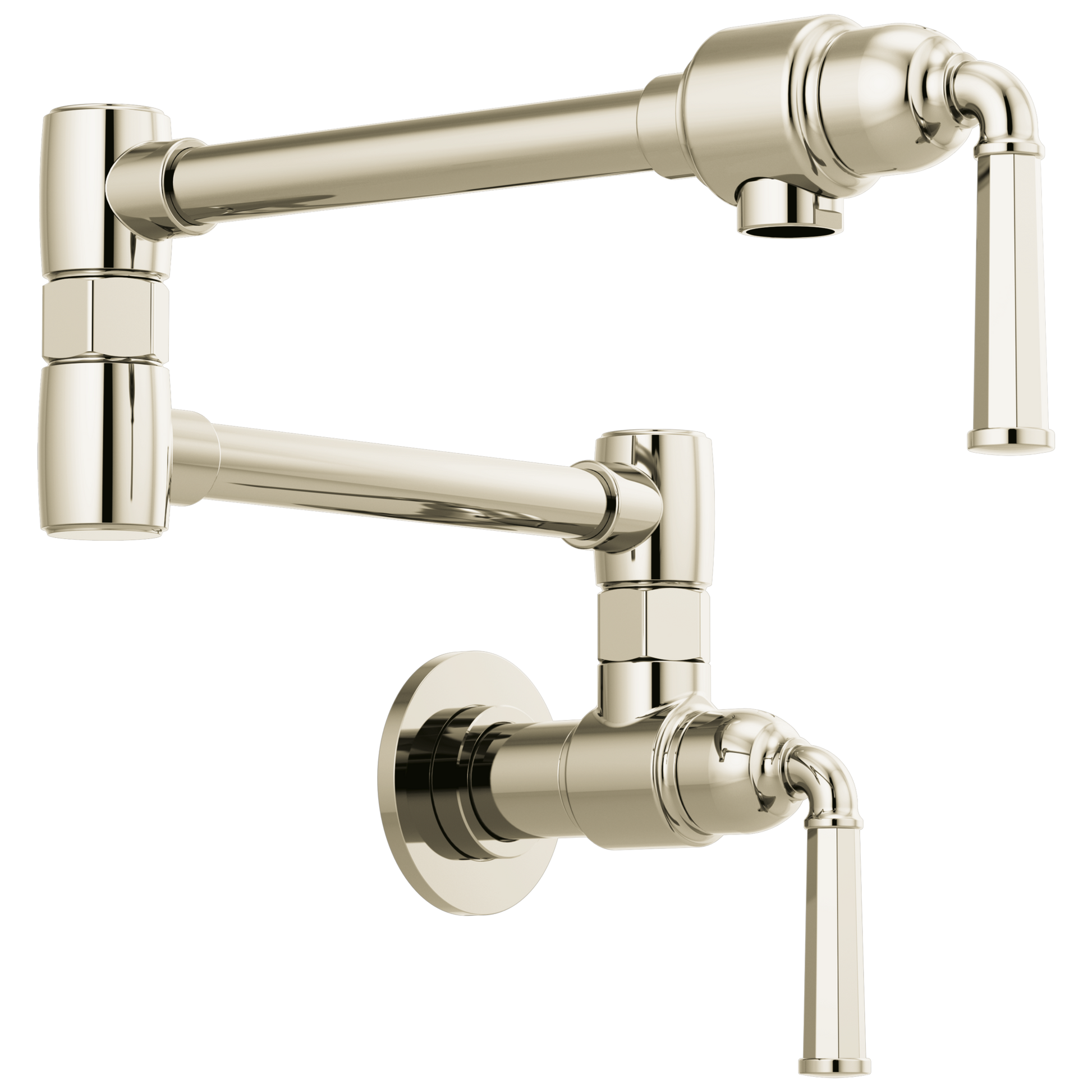 Rook Wall Mount Pot Filler - Brilliance® Polished Nickel