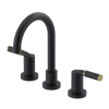 Rubinet Widespread Lav set (less drain) Matt Black