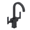 Rubinet Single Hole Dual Handle Lav. Set. (less drain) Matt Black
