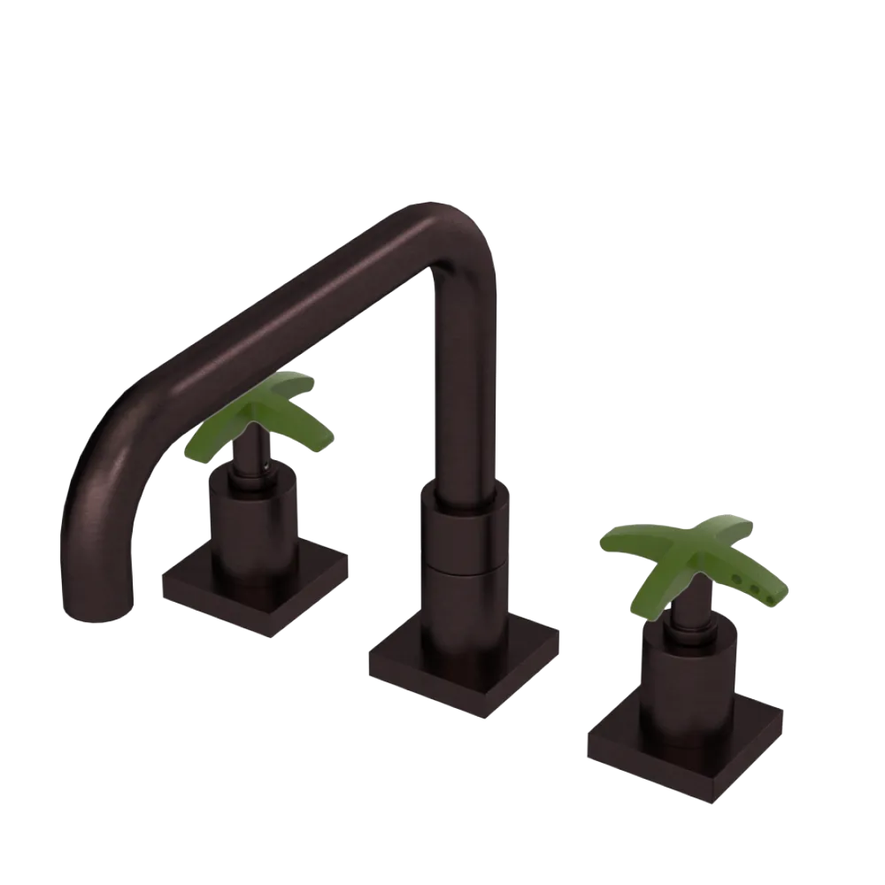 Rubinet Widespread Kitchen Set with Genesis Spout Oil Rubbed Bronze