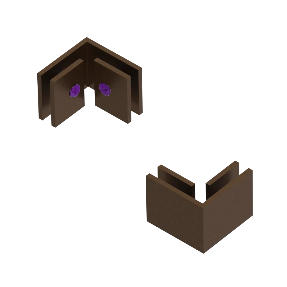 Rubinet 90 Glass to Glass Tuscan Brass