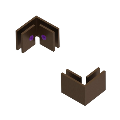 Rubinet 90 Glass to Glass Tuscan Brass