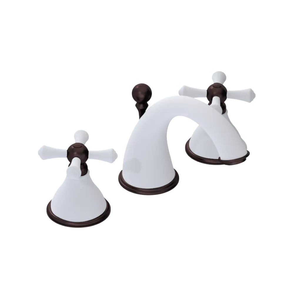 Rubinet Widespread Lav. Set. (less drain) Matt White