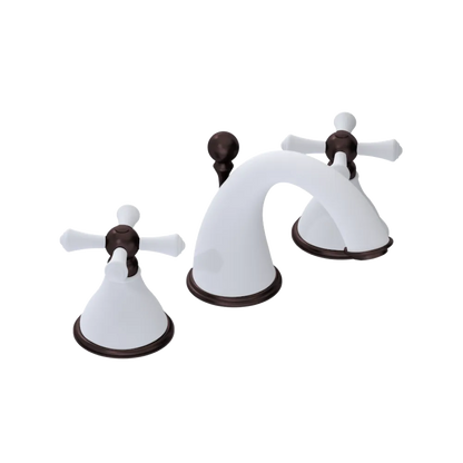 Rubinet Widespread Lav. Set. (less drain) Matt White