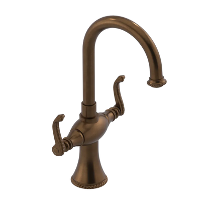 Rubinet Single Hole Dual Handle Lav. Set. (less drain) Tuscan Brass