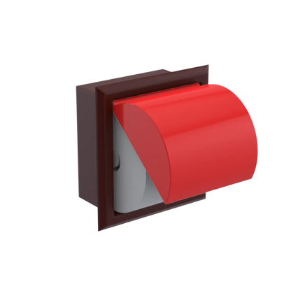 Rubinet RECESSED TOILET PAPER HOLDER Bordeaux