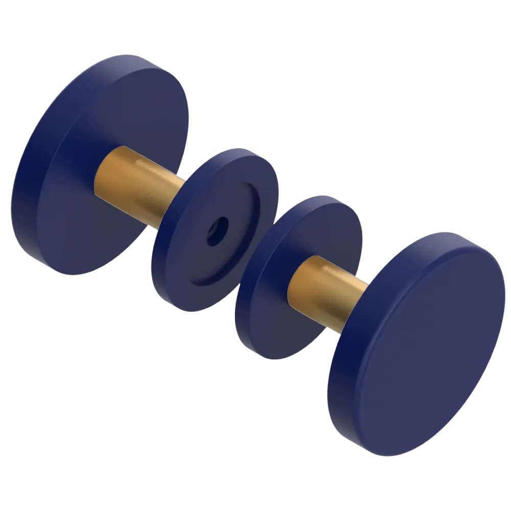Rubinet Shower Door Knob (set) Midnight Blue