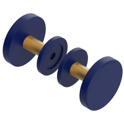 Rubinet Shower Door Knob (set) Midnight Blue