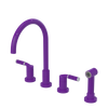 Rubinet Widespread Kitchen Set with Hand Spray Purple Haze