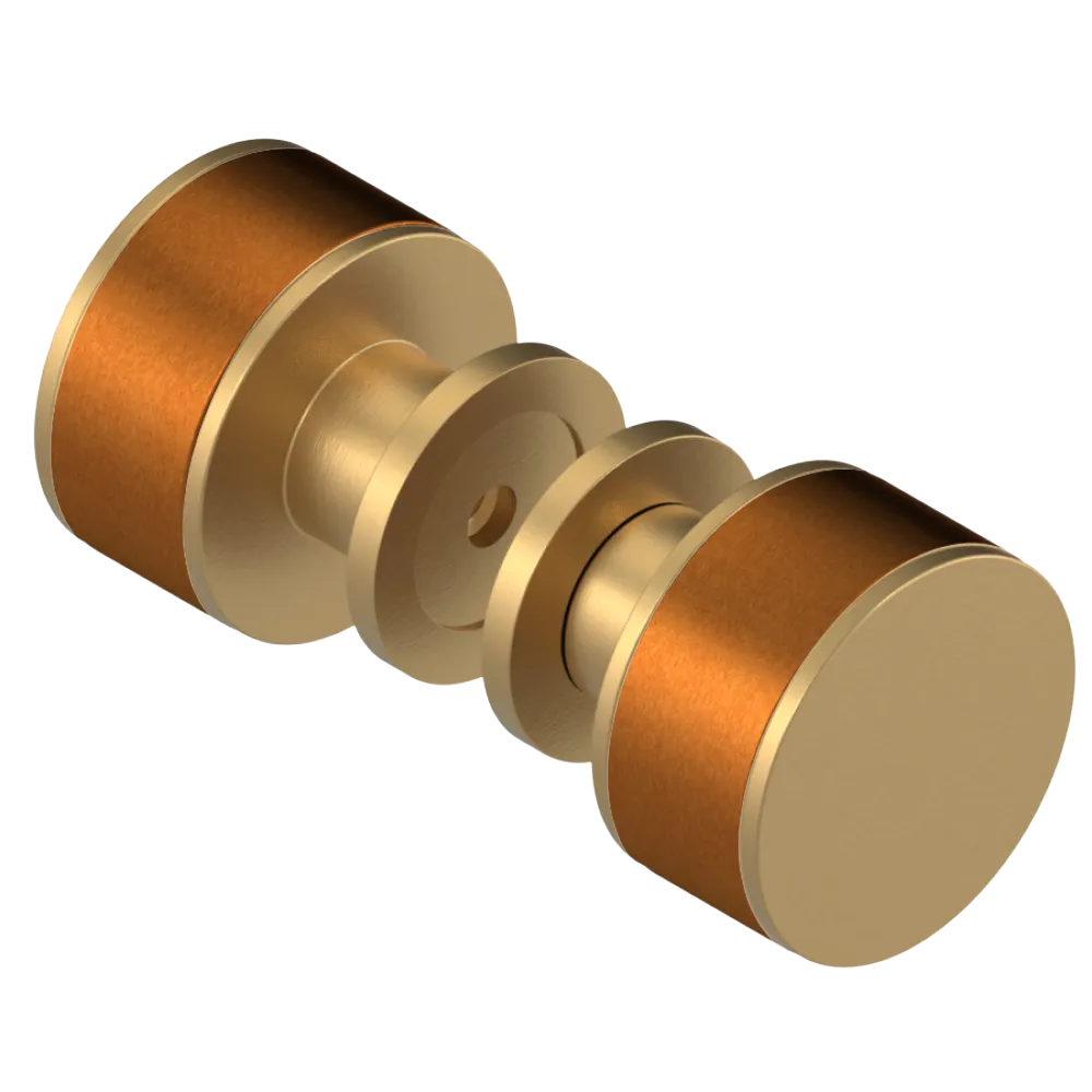Rubinet Shower Door Knob (set) Satin Gold