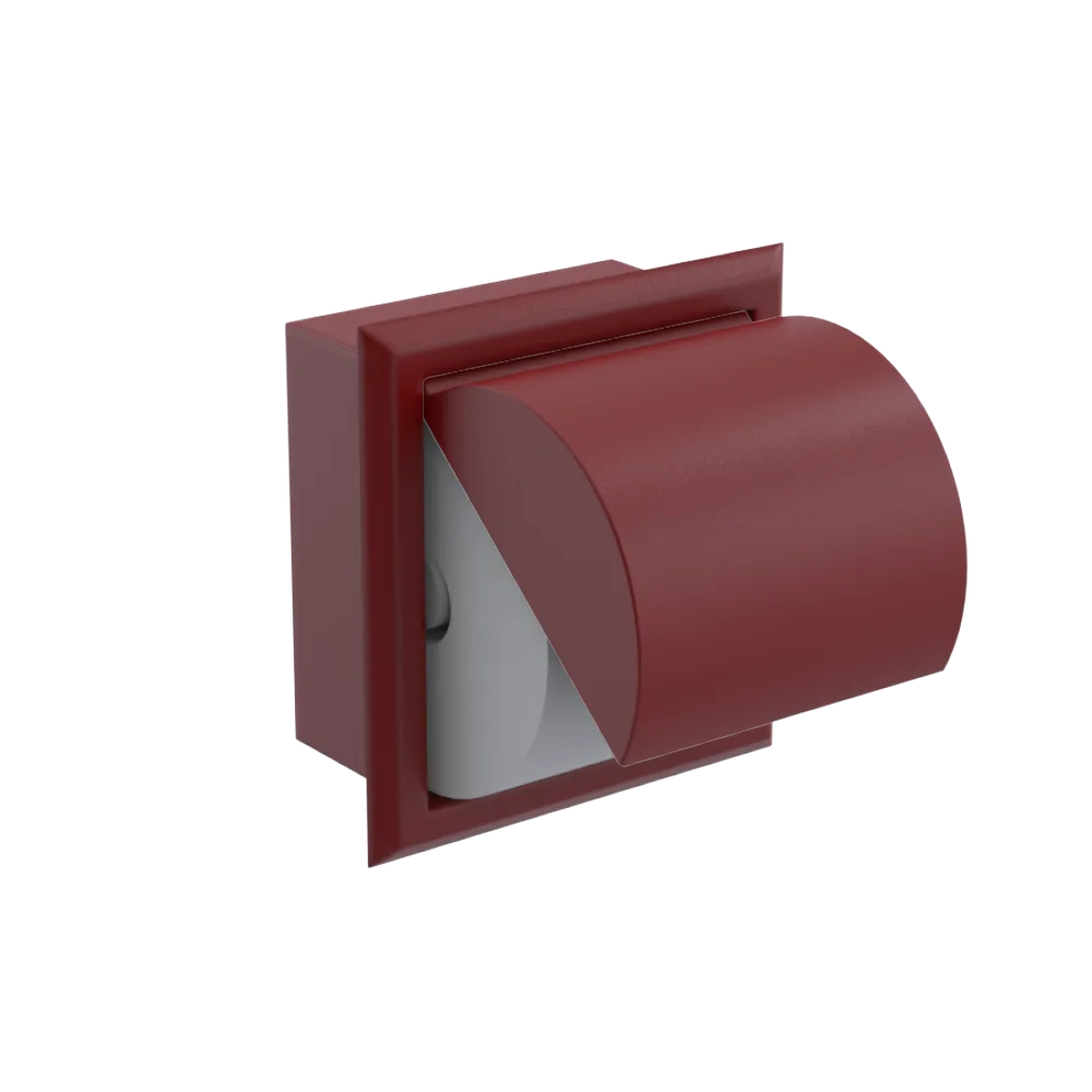 Rubinet RECESSED TOILET PAPER HOLDER Maroon