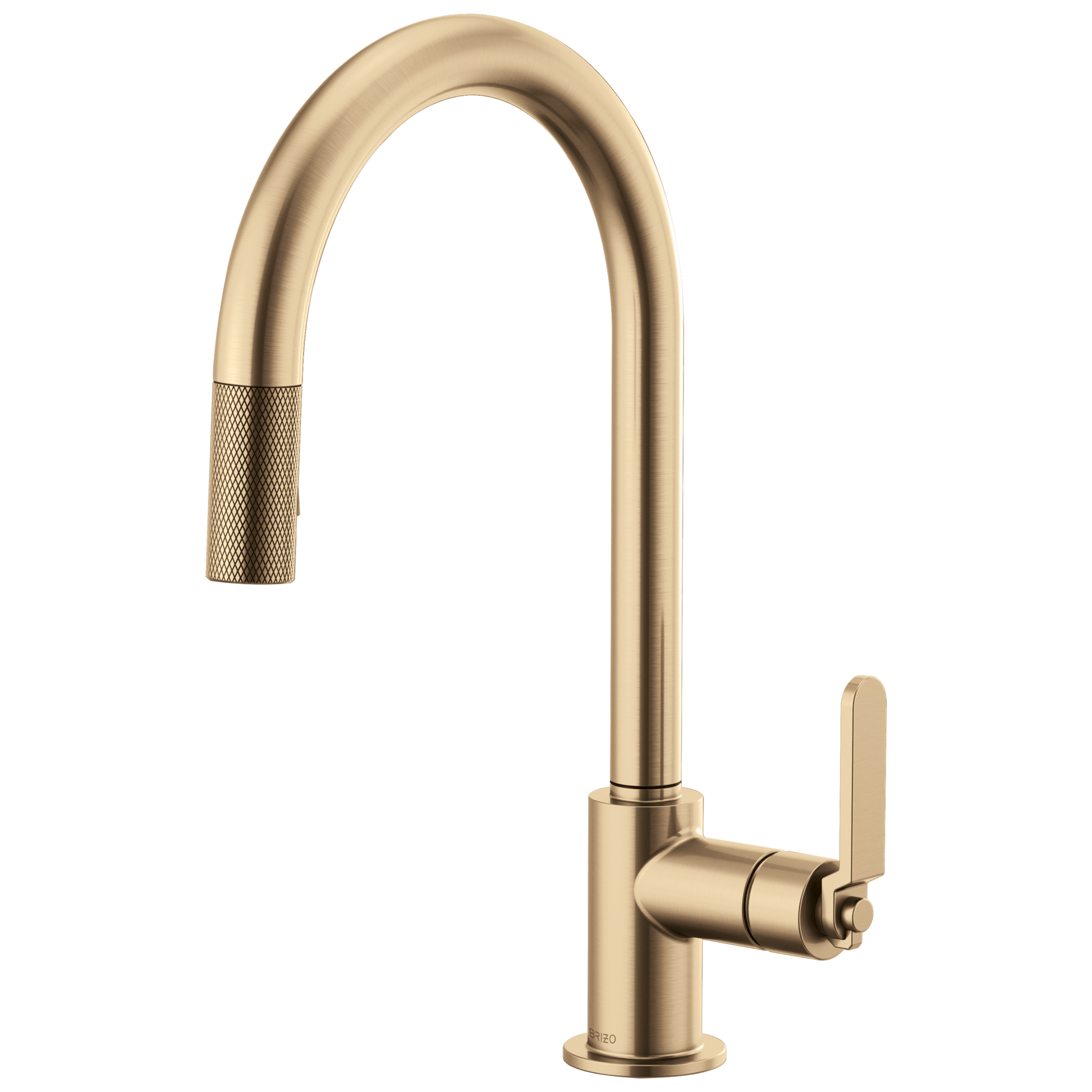 Litze Pull-Down Faucet with Arc Spout and Industrial Handle - Brilliance® Luxe Gold®