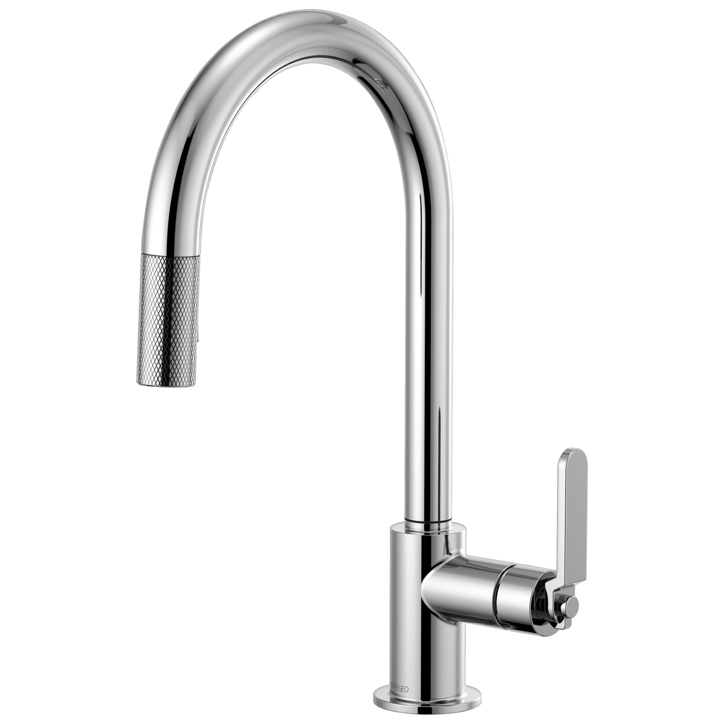 Litze Pull-Down Faucet with Arc Spout and Industrial Handle - Polished Chrome
