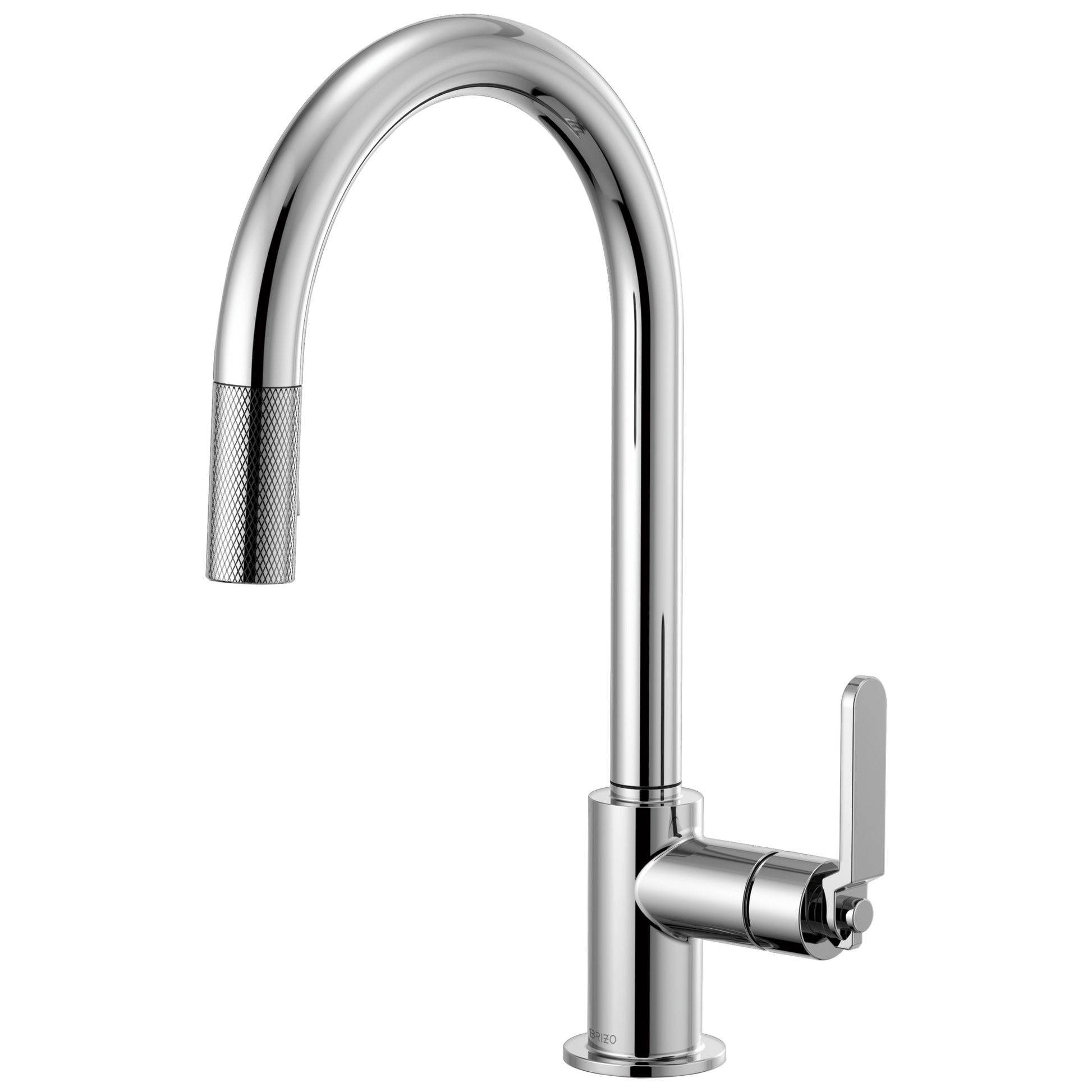 Litze Pull-Down Faucet with Arc Spout and Industrial Handle - Polished Chrome