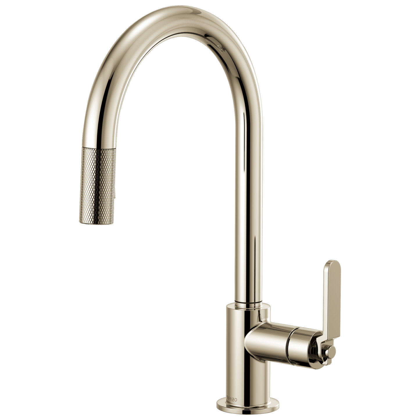 Litze Pull-Down Faucet with Arc Spout and Industrial Handle - Brilliance® Polished Nickel