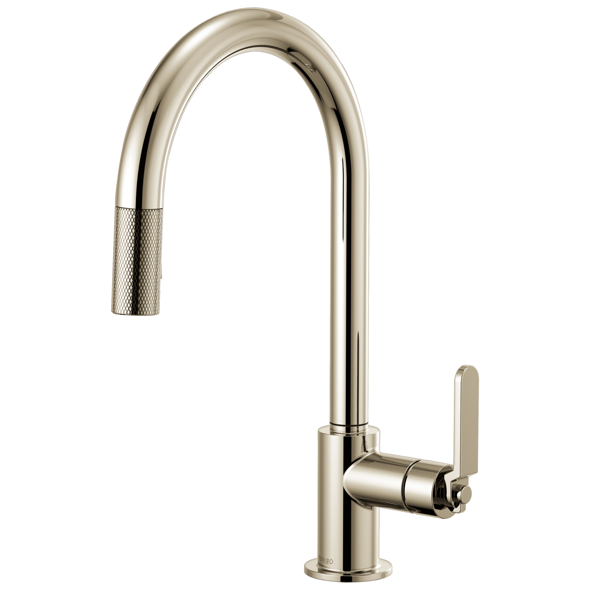 Litze Pull-Down Faucet with Arc Spout and Industrial Handle - Brilliance® Polished Nickel