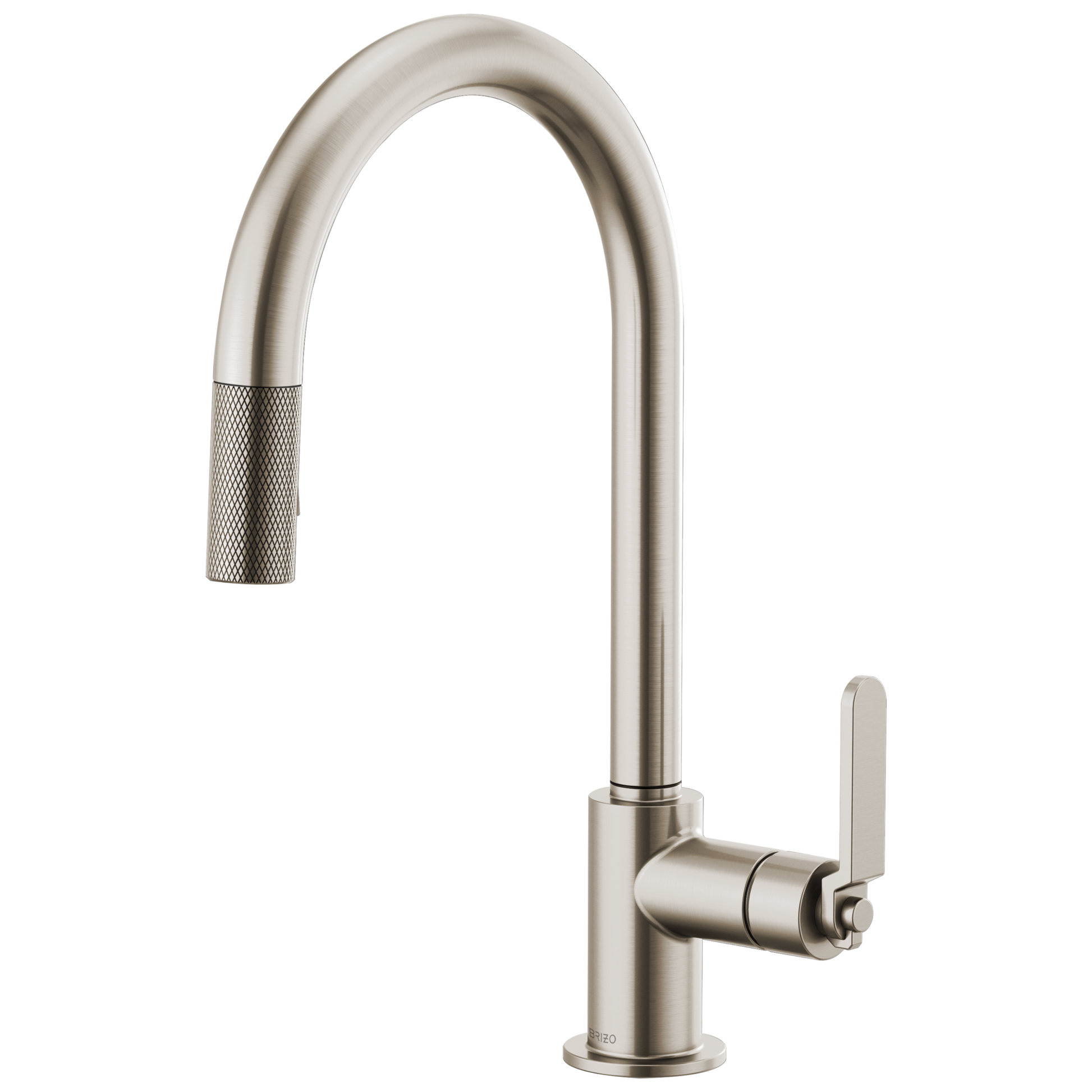 Litze Pull-Down Faucet with Arc Spout and Industrial Handle - Brilliance® Stainless