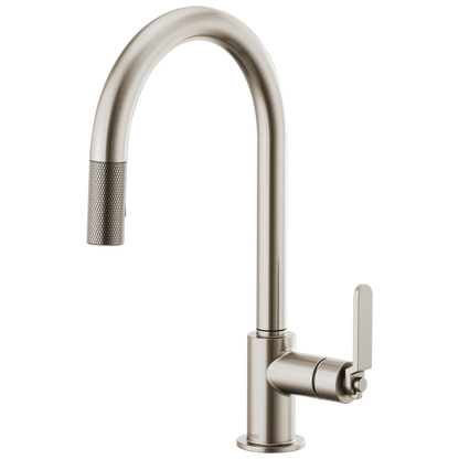 Litze Pull-Down Faucet with Arc Spout and Industrial Handle - Brilliance® Stainless