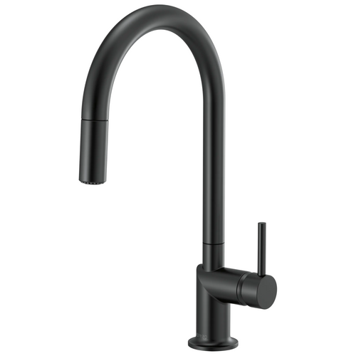 Brizo Odin Pull-Down Faucet with Arc Spout - Less Handle - Complete Kit - Matte Black