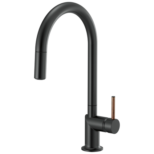 Brizo Odin Pull-Down Faucet with Arc Spout - Less Handle - Complete Kit - Matte Black