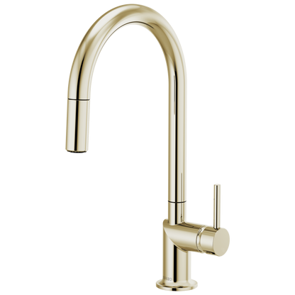 Brizo Odin Pull-Down Faucet with Arc Spout - Less Handle - Complete Kit - Brilliance® Polished Nickel