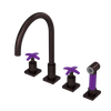 Rubinet Widespread Kitchen Set with Hand Spray Oil Rubbed Bronze