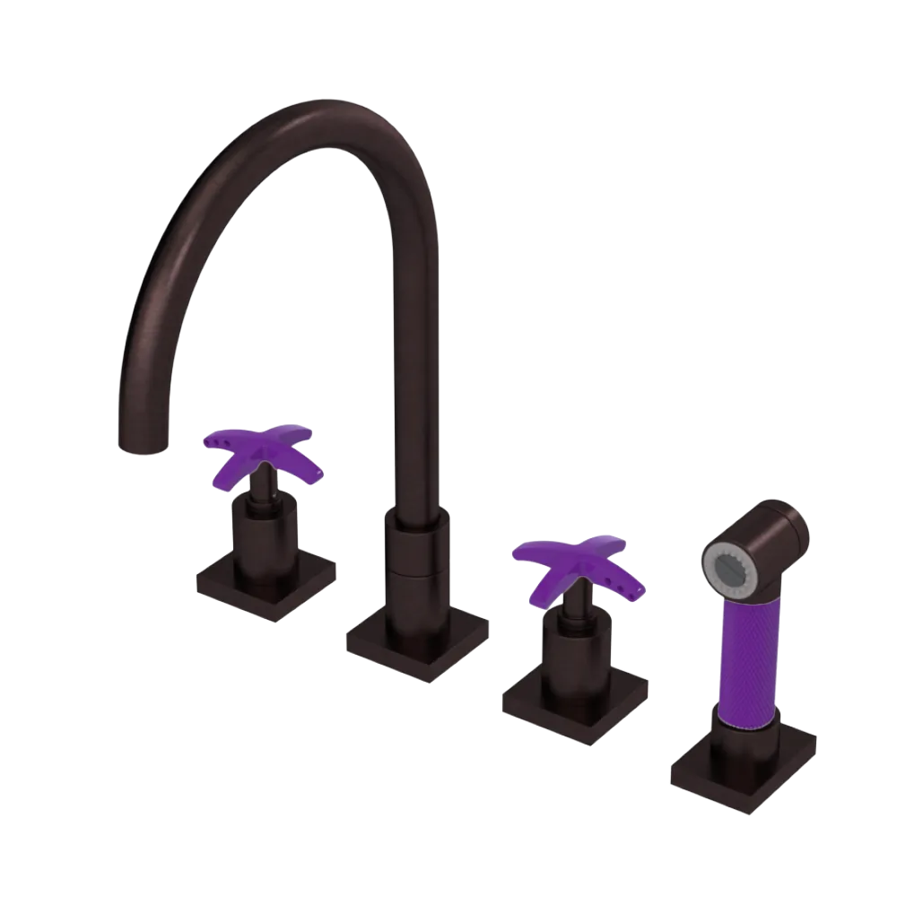 Rubinet Widespread Kitchen Set with Hand Spray Oil Rubbed Bronze