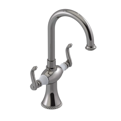 Rubinet Single Hole Dual Handle Lav. Set. (less drain) Polished Nickel