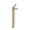Baril Floor-mounted tub filler with hand shower