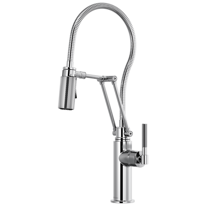 Litze Articulating Faucet With Finished Hose - Polished Chrome