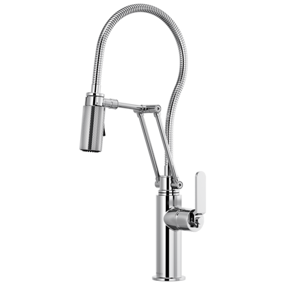 Litze Articulating Faucet With Finished Hose - Polished Chrome