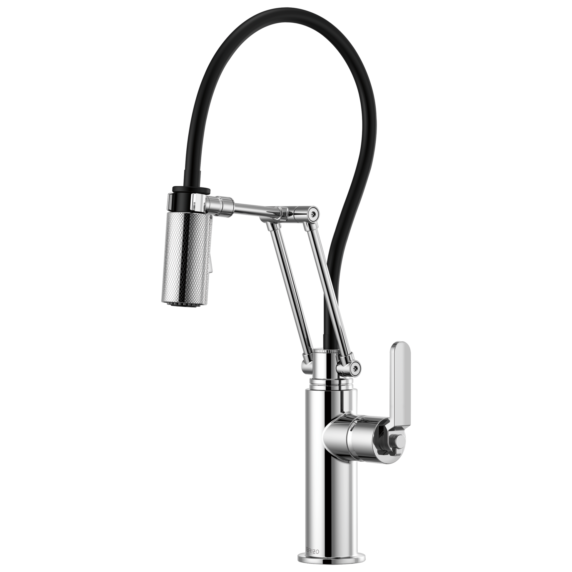 Litze Articulating Faucet with Industrial Handle - Polished Chrome